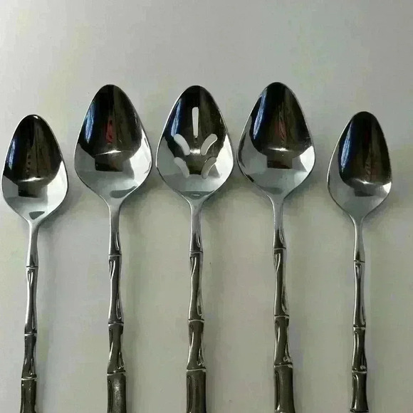 Bamboo Stainless 5 Spoons Korea - Picture 1 of 4